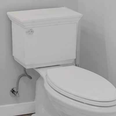 Toilet on bathroom project