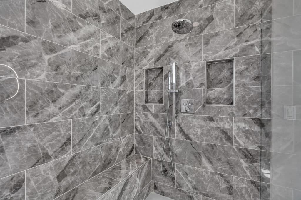 Luxurious bathroom with shower