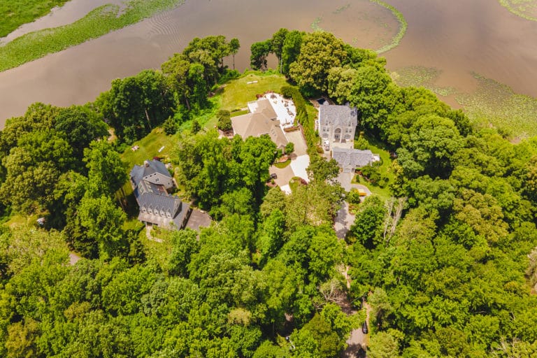 Top view of house