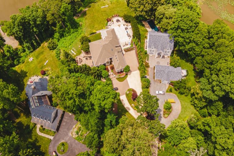 Top view of house