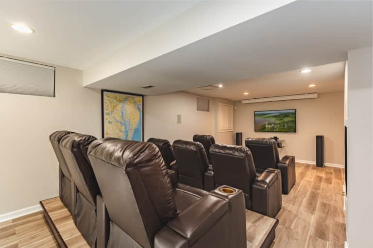 Basement theatre with leather seats