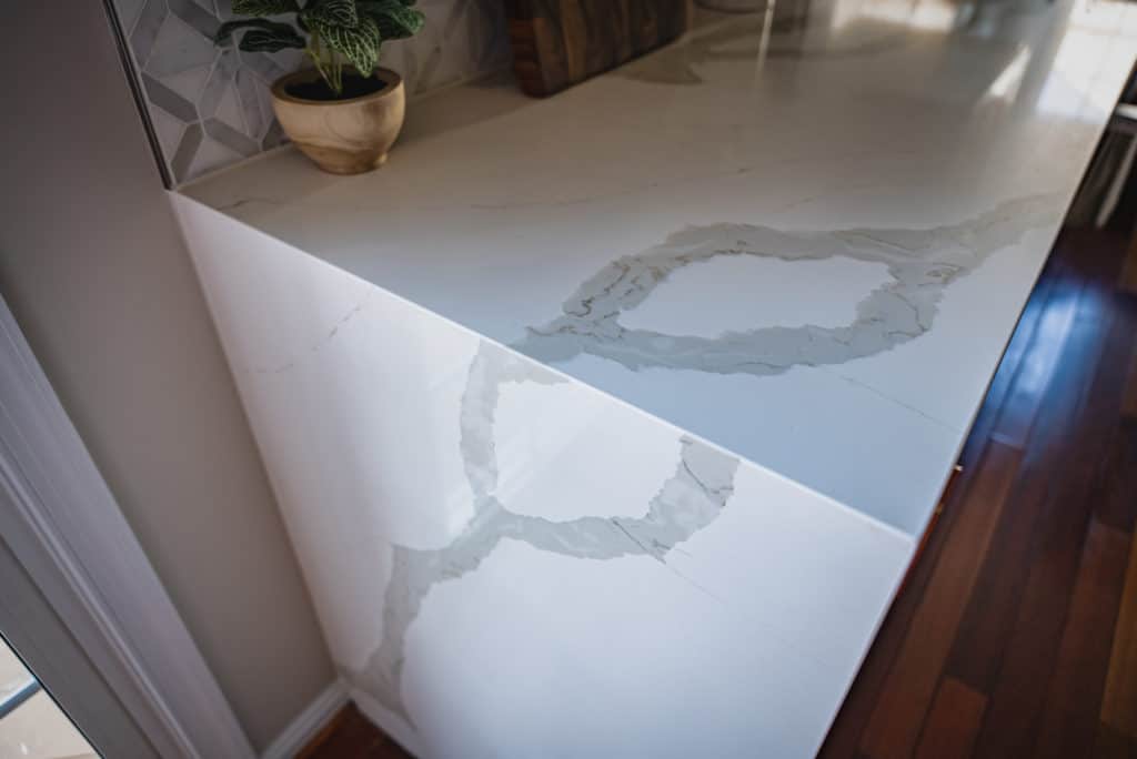Elegant white countertop