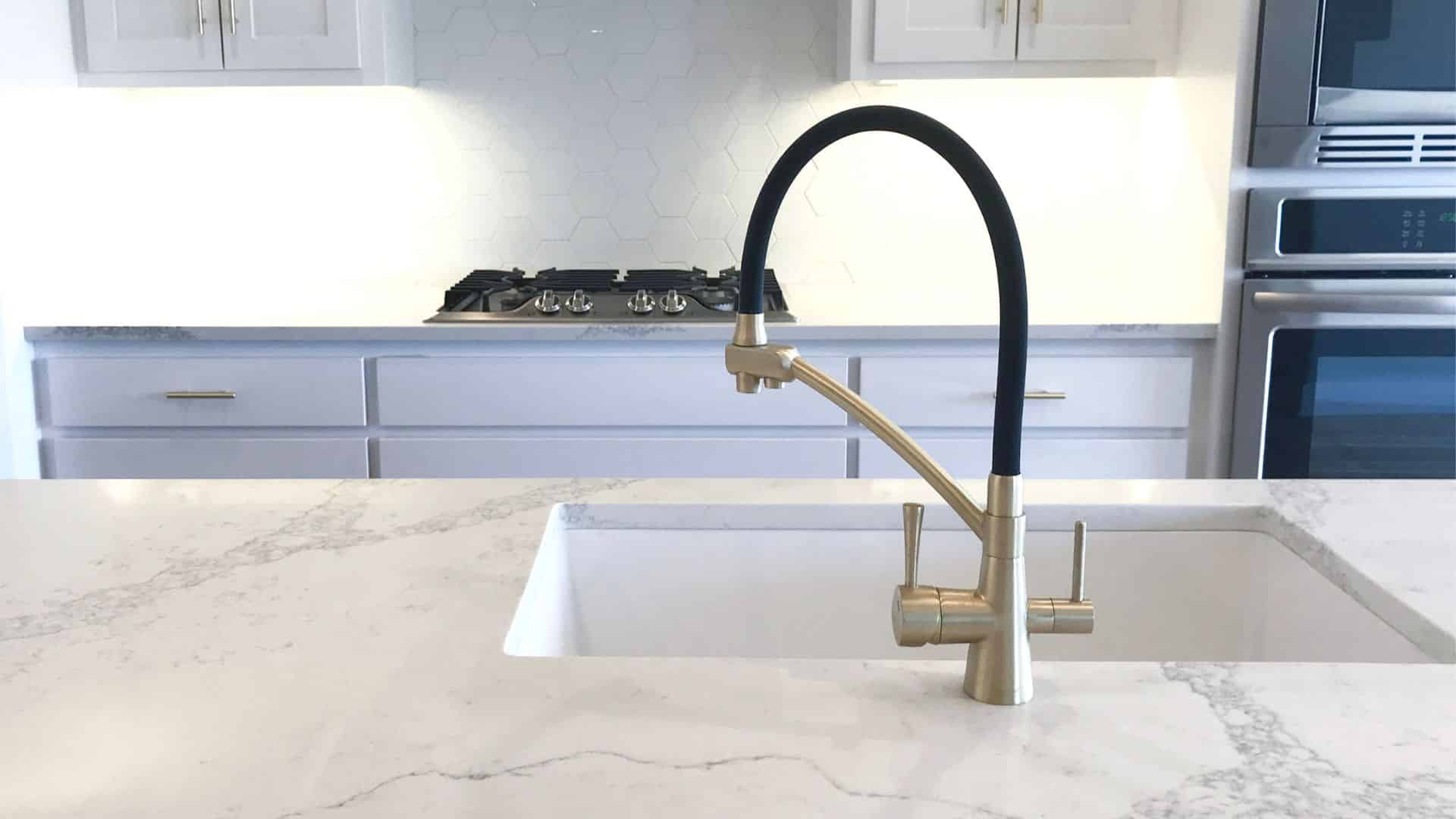 Black and chrome faucet