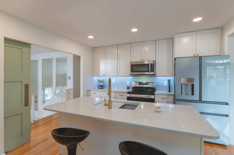 Elegant kitchen with white countertop