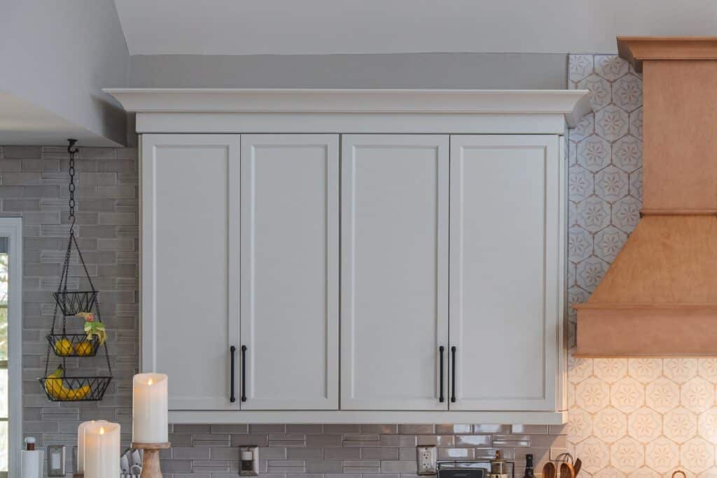 White wall cabinets