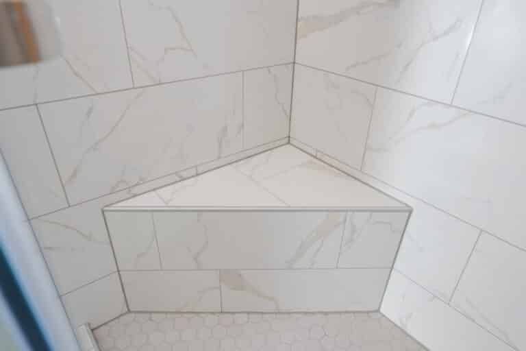 Shower with white surround