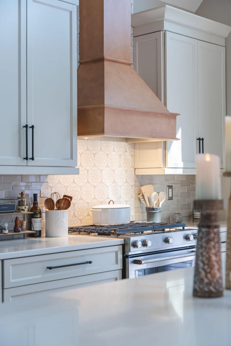 Elegant kitchen style with white cabinets