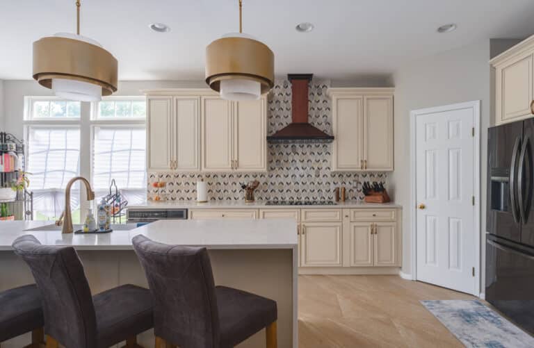 Kitchen remodeling in Waldorf, MD with beige cabinets