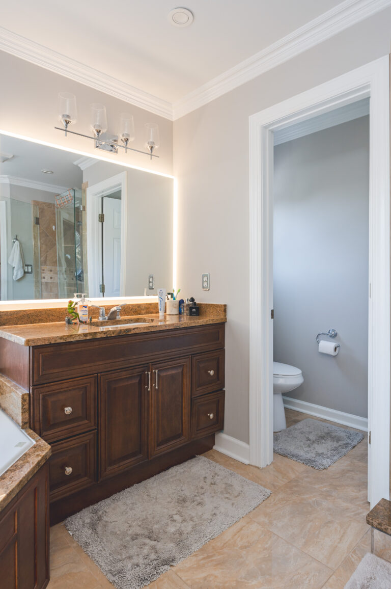 Bathroom Remodel In Nokesville, VA brown vanity