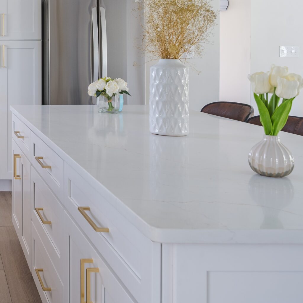 Elegant white countertop