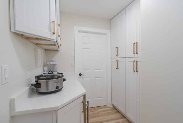 White kitchen in Bumpass VA with white cabinets