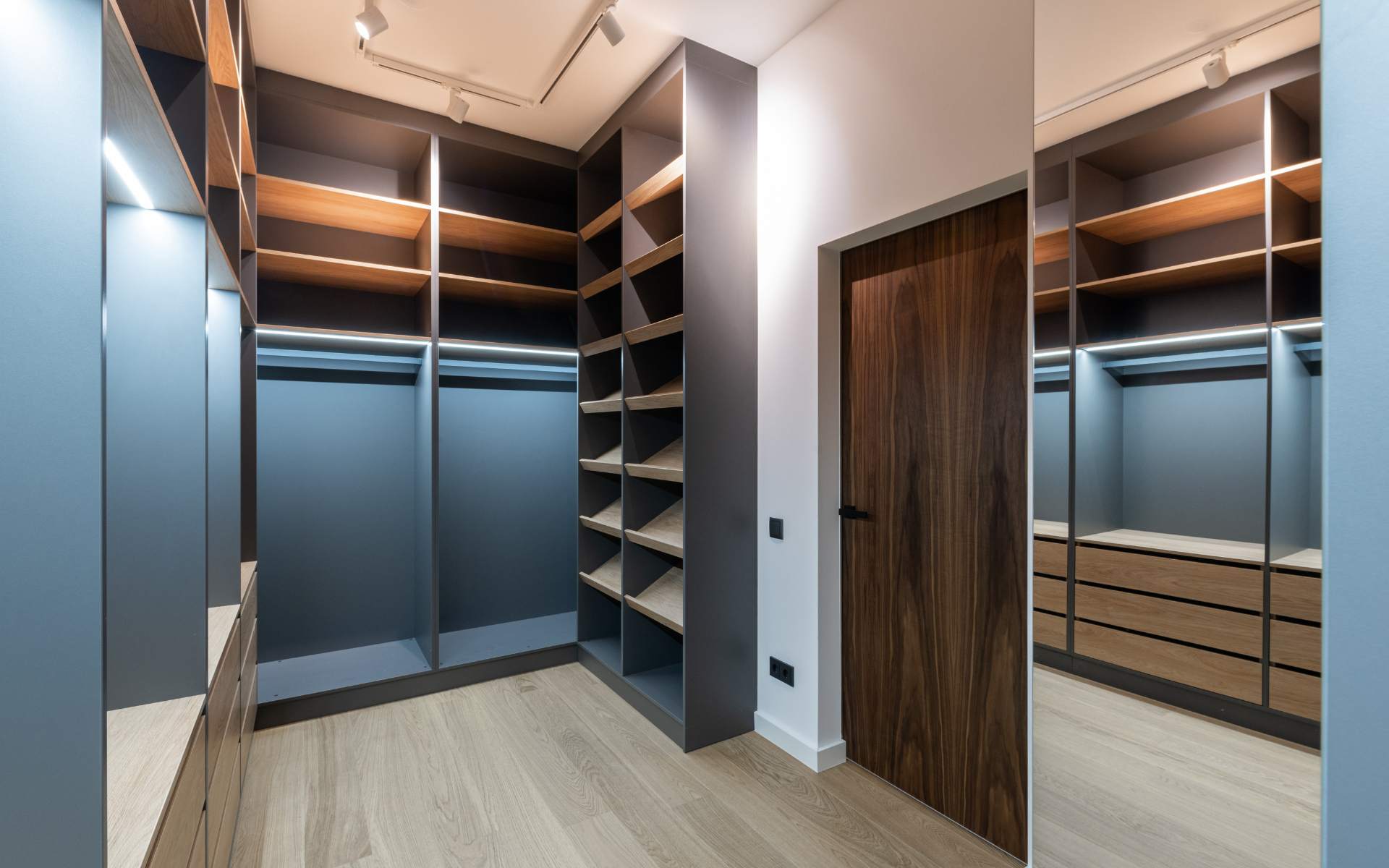 Luxury, modern style custom closet