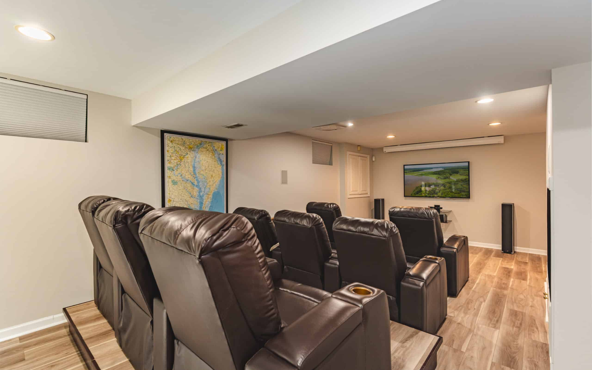 Theatre room in basement