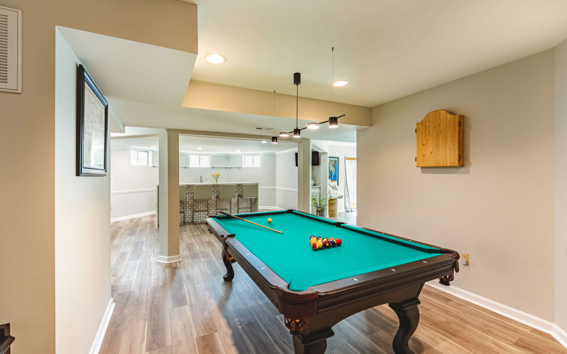 Basement with pool