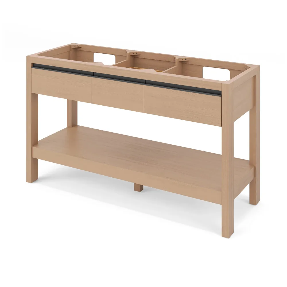 60″ Jubilee Double Sink Vanity Natural Oak