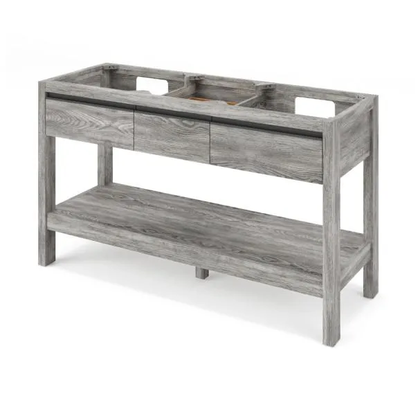 60″ Jubilee Double Sink Vanity Weathered Gray