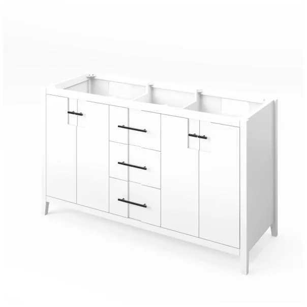 60" Katara Double Sink Vanity White