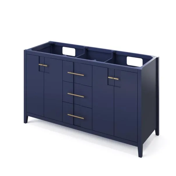 60" Katara Double Sink Vanity Hale Blue