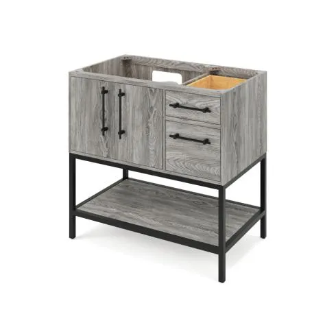 36" Pascal Vanity Weathered Gray