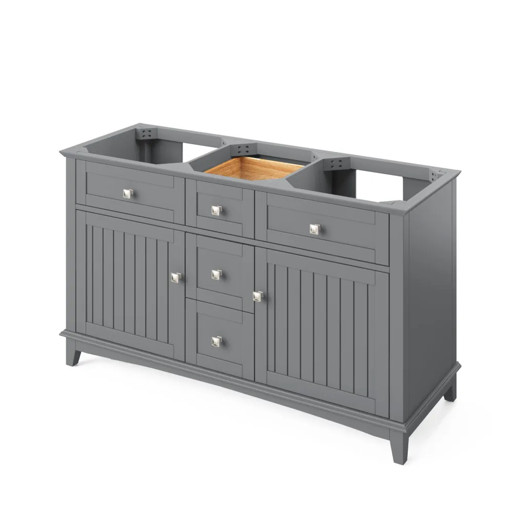 60″ Savino Double Sink Vanity Gray