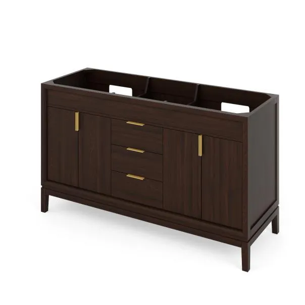 60″ Theodora Double Sink Vanity Dark Walnut